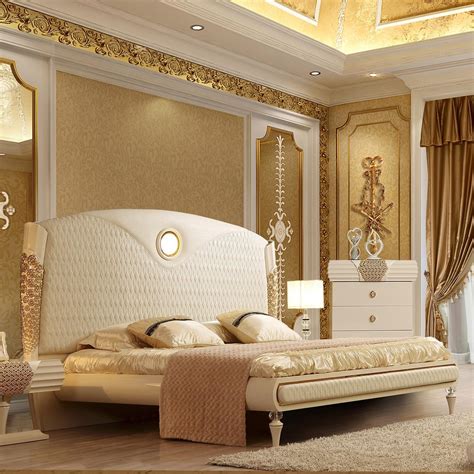 Luxury King Bed Cream Leather Contemporary Homey Design Hd 901 Hd Ek901