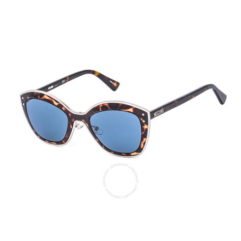Moschino Blue Cat Eye Ladies Sunglasses Mos050 S 0086 Ku 51 716736195308 Sunglasses Jomashop