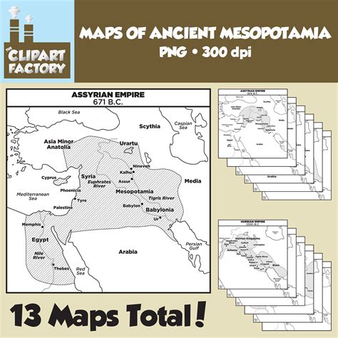 Clip Art Maps Of Ancient Mesopotamia Etsy Ancient Mesopotamia