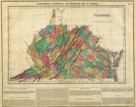 1823 Va Map Craig Franklin Frederick Campbell Culpeper County Virginia