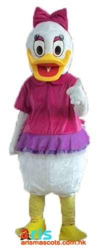 Adult Fancy Daisy Duck Mascot Costume Cartoon Character Mascot Outfits