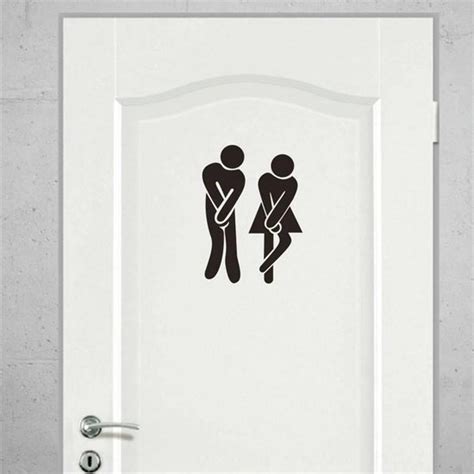 Wc Deur Sticker Toiletsticker Mannen Wc Vrouwen Wc Pictogram Wc
