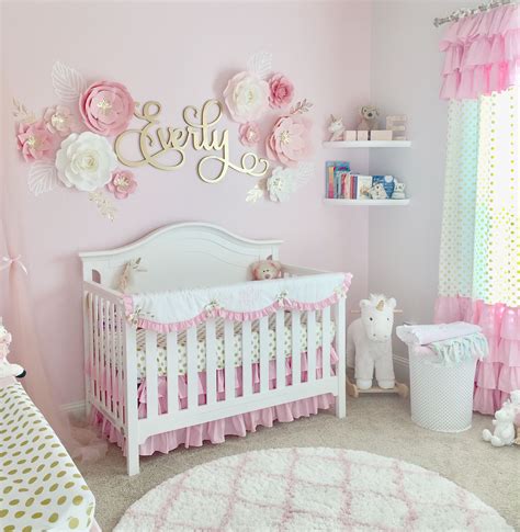 Pink And Gold Crib Bedding Pink And Gold Baby Bedding In 2020 Pink