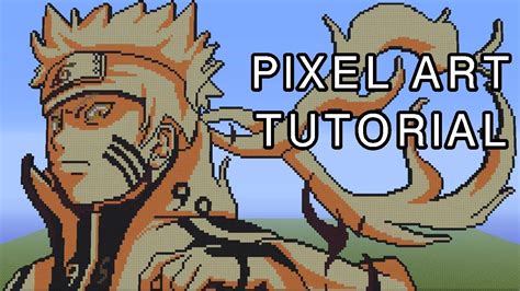 Minecraft Pixel Art Tutorial Naruto Bijuu Mode Youtube