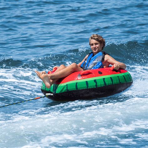 Swimline Inflatable Single Watermelon Lake Water Towable Tube Float 6