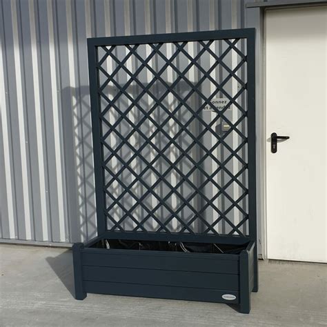 Jardinière avec treillage 100x40x180 Anthracite - Le Jardin de Marc