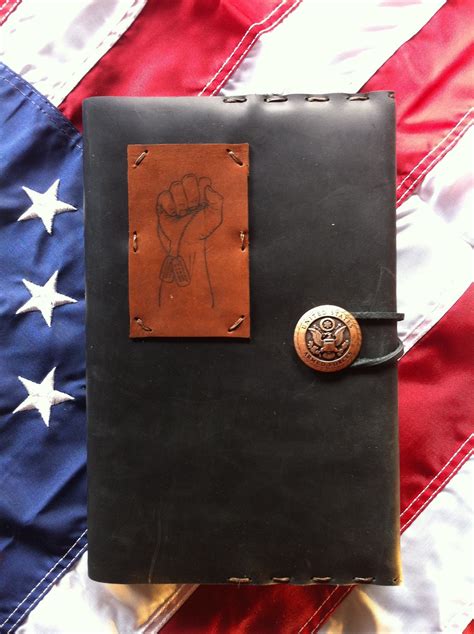 Leather Military Journal Courage