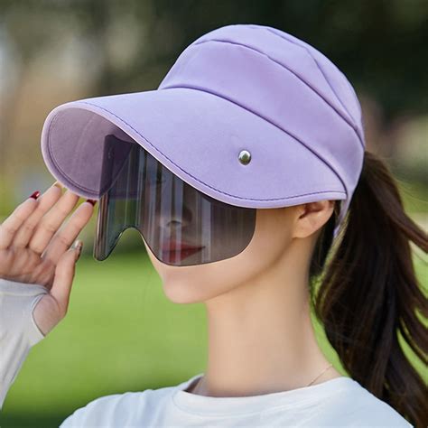 New Women Retractable Visor Female Summer Sun Empty Top Hats Driving