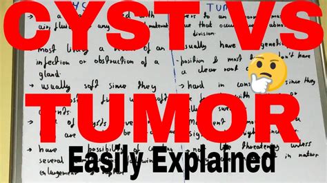 Cyst Vs Tumordifference Between Cyst And Tumorsdifference Between