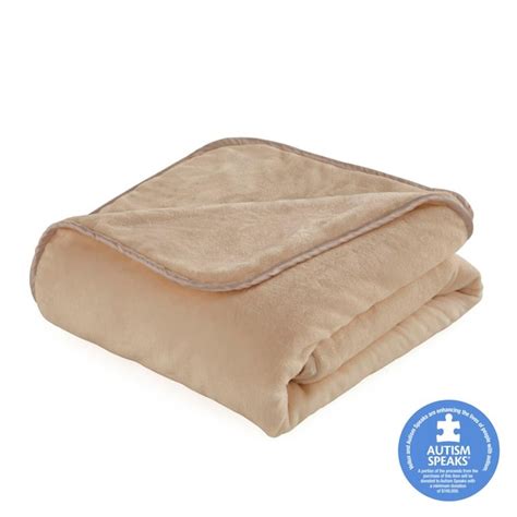 Westpoint Home Vellux Heavy Weight Camel 60 In X 80 In 20 Lb Weighted Blanket At