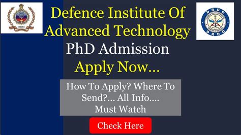 Diat Pune Phd Admission 2021 Now Apply Online Phd Admission 2021