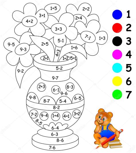 Fichas De Matematicas Para Sumar Y Colorear Dibujo 5 Imagenes