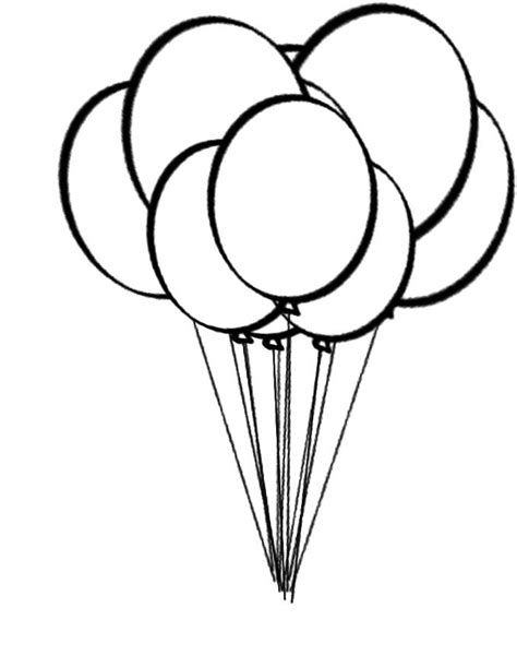 The Big Balloon Coloring For Kids Balloons Coloring Pages Coloring Home