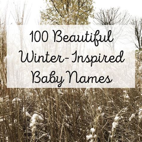 100 Beautiful Winter Inspired Baby Names The Friendly Fig Baby