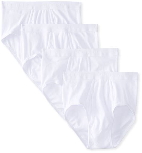 Dockers Mens 4 Pack Fly Front Full Rise Brief White Buy Online In