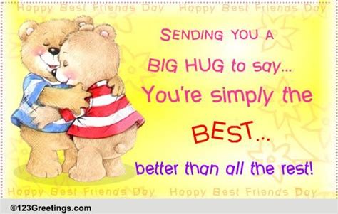 Best Friends Day Hugs Cards Free Best Friends Day Hugs Wishes 123