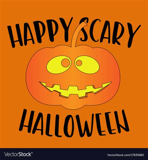 Happy Scary Halloween Greeting Card Royalty Free Vector