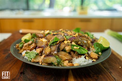 Thai Eggplant Stir Fry With Chicken Recipe Fit Men Cook