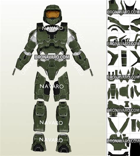 Halo Armor Template Master Chief Armor Pepakura Halo Cosplay