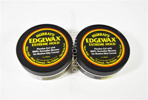 2 Murrays Edgewax Extreme Hold Premium Gel W Beeswax Edge Wax 4 Oz