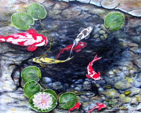 Koi Fish Oil Painting At Explore Collection Of Koi