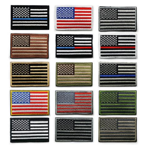 6 Styles American Flag Badges Embroidered Flag Patch Patriotic Army