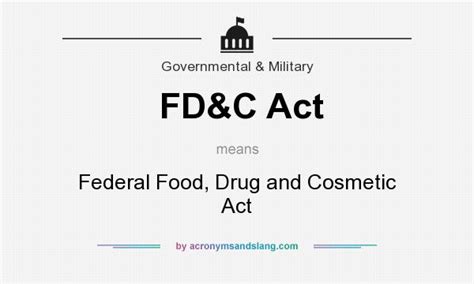 The food and drug administration of the philippines (formerly called the bureau of food and drugs) was created under the department of health to in 1987, r.a. FD&C Act - Federal Food, Drug and Cosmetic Act in ...
