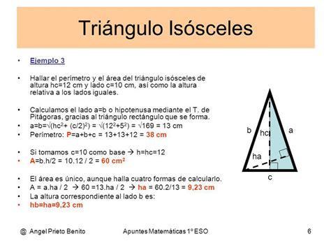 Formula Para Calcular El Perimetro Del Triangulo Isosceles Chic