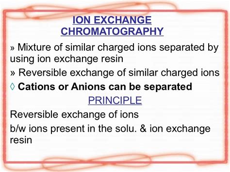 Ion Exchange Chromatography Ppt