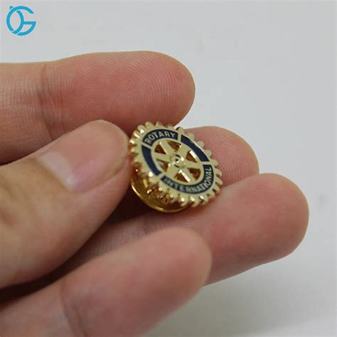 Drop Shipping In Stock Gold International Rotary Club Lapel Pin Metal