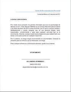 Ejemplo De Carta De Recomendacion Personal Guatemala Actualizado Mayo