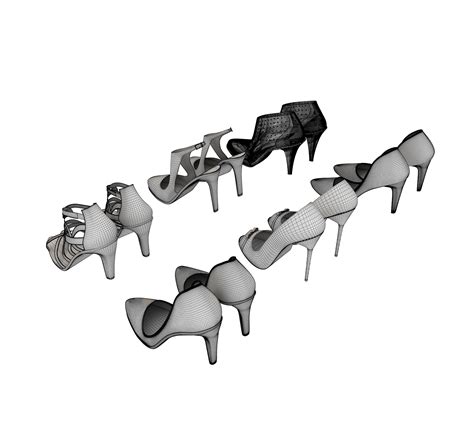 Women High Heel Shoes 3 3d Model By Nhattuankts