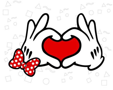 Mickey Mouse Heart Hands Svg Minnie Mouse Disney Svg Cut Etsy