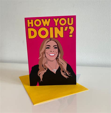 Wendy Williams How You Doing Greeting Etsy