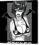 Ahegao Waifu Material Shirt Lewd Devil Anime Girl Cosplay Poster By Dnt