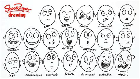 Twenty Emotions Emotion Faces Different Emotions Drawing Expressions