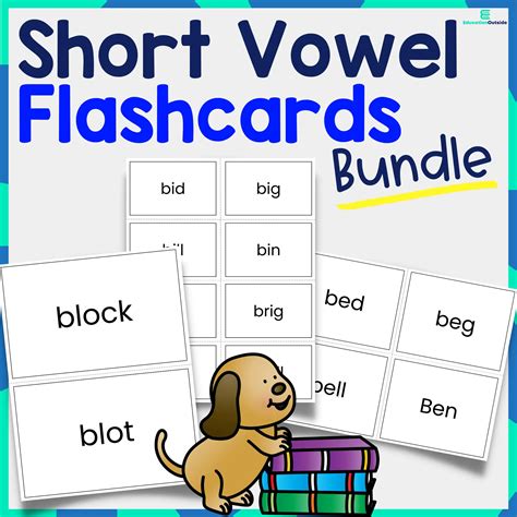 Short Vowel Flashcard Packet A E I O U 3 Sizes Included