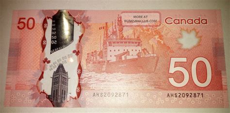 Canada Banknote 50 Dollars 2012 Polymer Unc 46