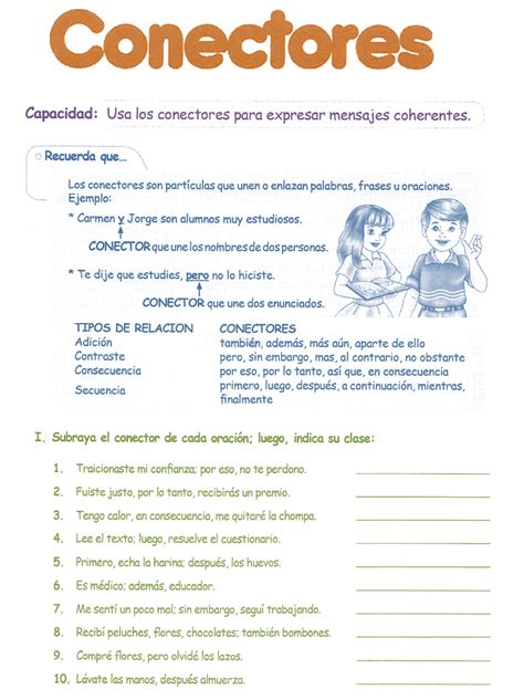 Ficha De Ejemplos De Oraciones Para Cuarto De Primaria Clases De