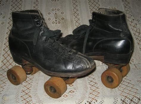 Vintage Chicago Roller Skates Wood Wheels 5 M Mod Retro 103155818