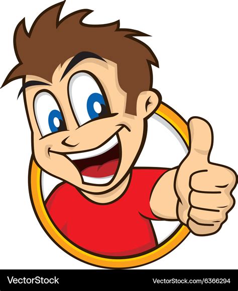 Cartoon Guy Thumbs Up Royalty Free Vector Image