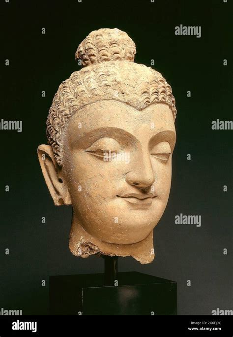 head of buddha 3rd 4th century afghanistan or pakistan ancient region of gandhara stucco