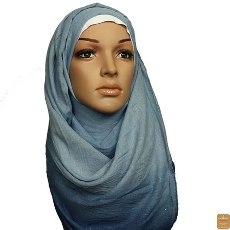Hijabs Online Glitter Ombre Blue Glitter Dark Blue