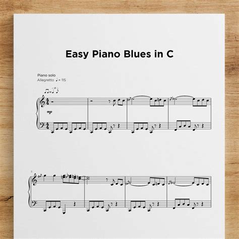 Easy Piano Blues In C Sheet Music Pdf • My Sheet Music Transcriptions