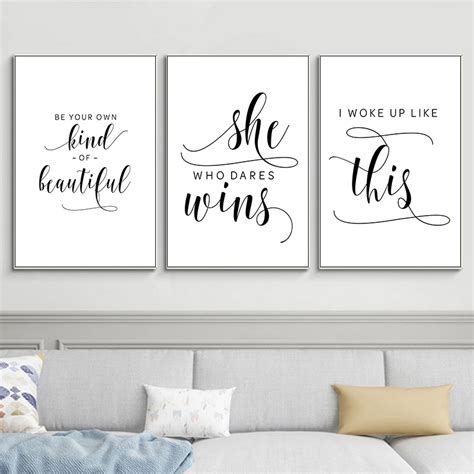 Motivational Quotes Posters Prints Minimalist Black And White Simple