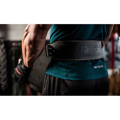 Harbinger 4 Padded Leather Weight Lifting Belt Ebay