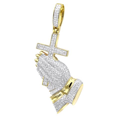 Hip hop rings, watches, chains, and pendants are what we do best. Hip Hop Jewelry Praying Hands and Cross Diamond Pendant for Men 10k Gold