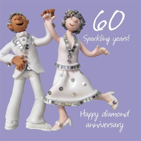 Happy 60th Diamond Anniversary Greeting Card One Lump Or Two Cards
