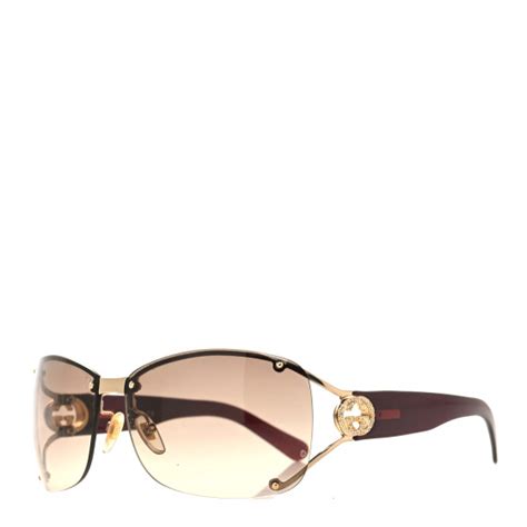 Gucci Crystal Gg 2820 F S Sunglasses Brown 1368401 Fashionphile