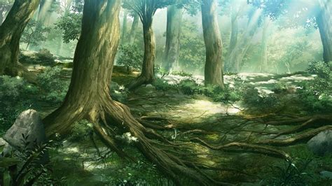 Anime Forest Wallpapers Top Free Anime Forest Backgrounds Wallpaperaccess